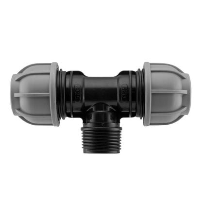 Wall Flange Kit 20mm MDPE - Lever Valve & 20mm MDPE Tee Outlet