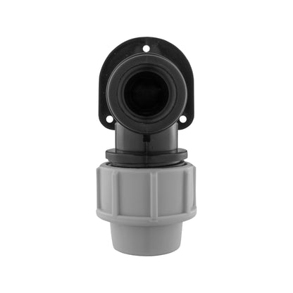 Wall Flange Kit 25mm MDPE + Bib Valve + Click Lock Male Lime