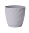 Mika Pot with Saucer 170mm Platinum