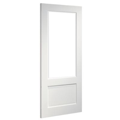 Madison White Primed Bevelled Glazed Internal Door - All Sizes