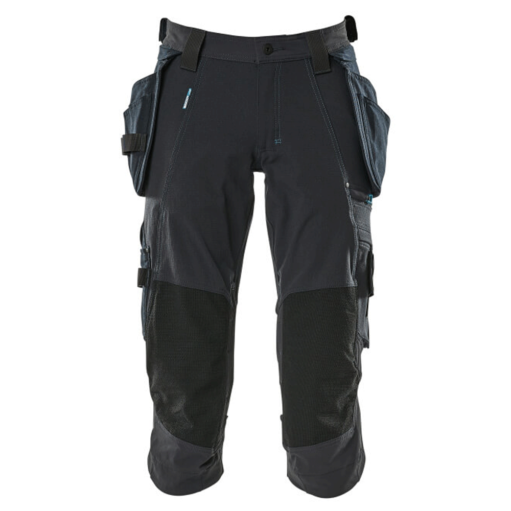 Mascot Advanced 17049 Water-Repellent Knee Pad Holster Pocket Stretch Pirate Trousers Navy Blue