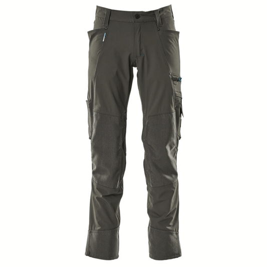 Mascot Advanced 17179 Ultimate Stretch Kneepad Work Trousers Dark Anthracite, 27" Waist 30" Leg