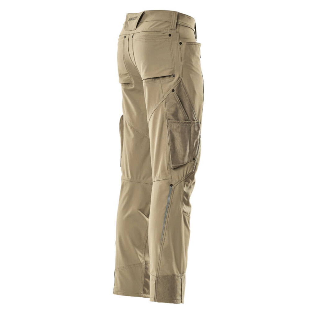 Mascot Advanced 17179 Ultimate Stretch Kneepad Work Trousers Light Khaki, 35" Waist 32" Leg