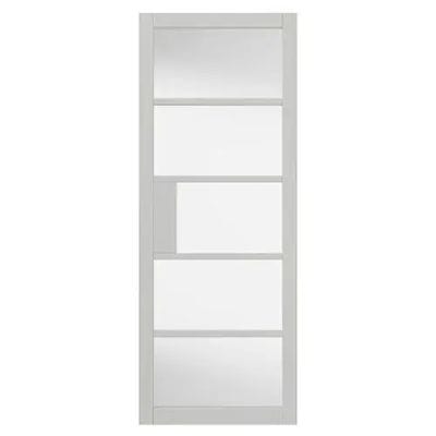 Metro White Painted Clear Glazed Internal Door - All Sizes