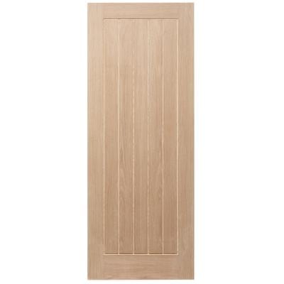 Mexicano Oak Panel Unfinished Internal Door 1981 x 762mm