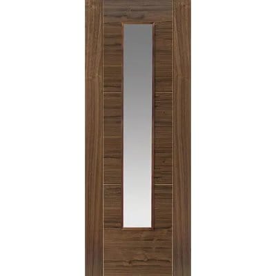 Mistral Walnut Pre Finished Glazed Internal Door - All Sizes