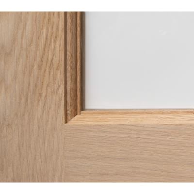 Modern 3 Panel Oak Clear Glazed Unfinished Internal Door - All Sizes