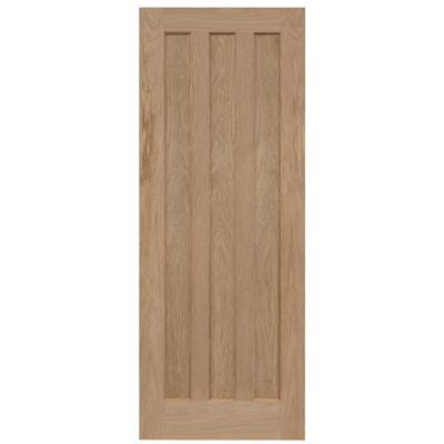 Modern 3 Panel Oak Unfinished Internal Door - All Sizes