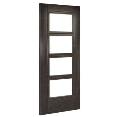Montreal Ash Dark Grey Glazed Internal Door - All Sizes