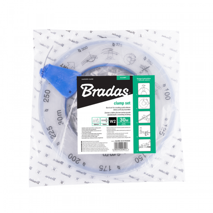 A2 Hose Clip Tape PVC Box + 50 Clips - Adjustable 304 Stainless Steel Duct Clamps Hose Pipe Clamps Air Ducting Clamp Worm Drive Hose Clamps