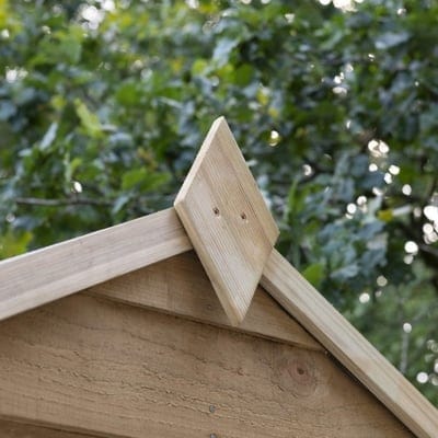 4LIFE Overlap Pressure Treated Apex Shed Double Door - All Sizes