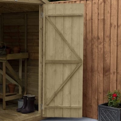 4LIFE Overlap Pressure Treated Reverse Apex Shed - All Sizes