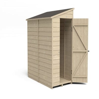 4LIFE Overlap Pressure Treated 6ft x 3ft Pent Shed - No Window
