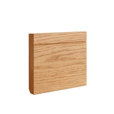 Oak Prefinished Shaker Skirting - 145mm x 16mm x 3.6m (Pack of 4)