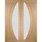 Salerno Internal Oak Rebated Door Pair with Clear Glass