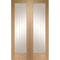 Suffolk Internal Oak Rebated Door Pair with Clear Etched Glass