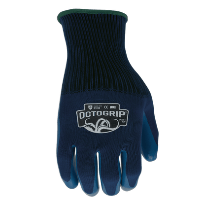 Octogrip OG351 Heavy Duty Latex Coated Palm Work Glove Blue XL