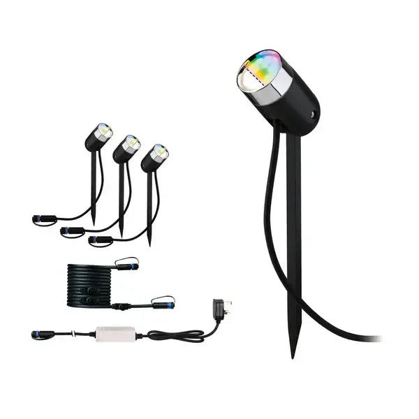Outdoor Plug & Shine LED Garden Spotlight Pike Set
