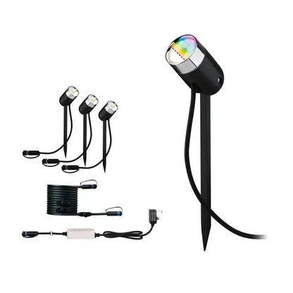 Outdoor Plug & Shine LED Garden Spotlight Pike Set