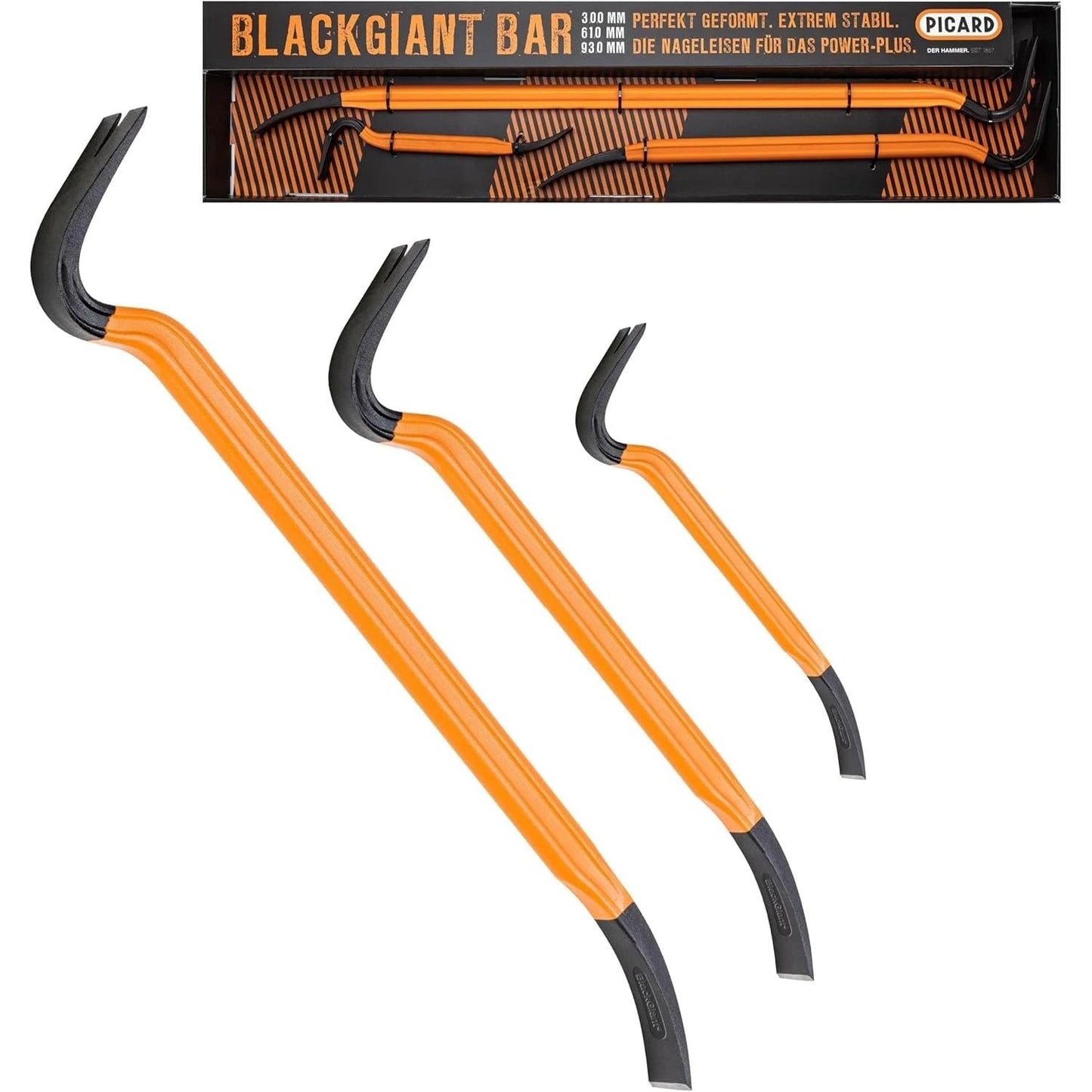 Picard BlackGiant Pry Bar Heavy-Duty Forged Steel