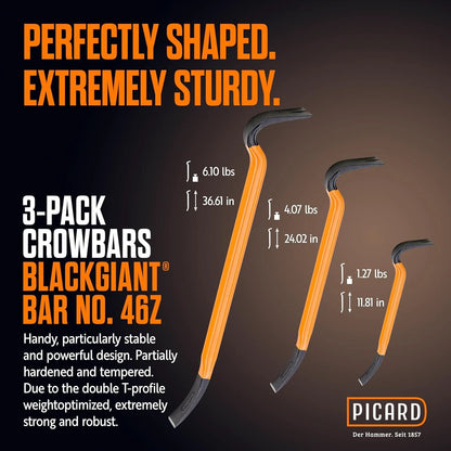 Picard BlackGiant Pry Bar Heavy-Duty Forged Steel