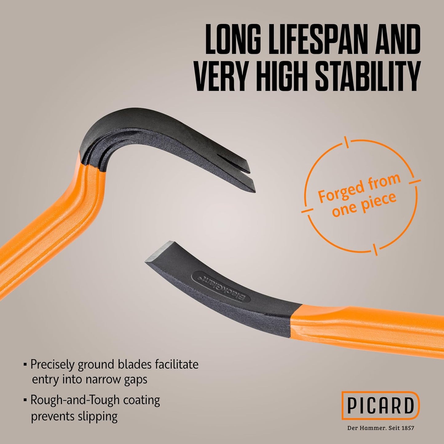 Picard BlackGiant Pry Bar Heavy-Duty Forged Steel