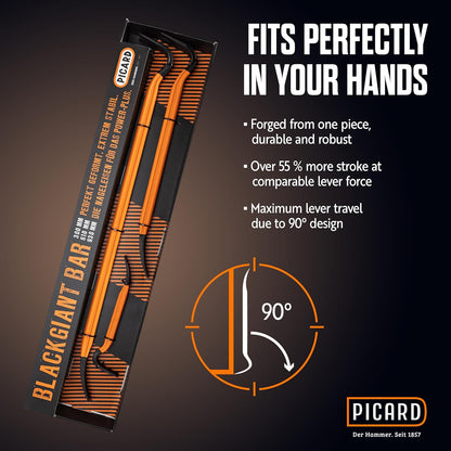 Picard BlackGiant Pry Bar Heavy-Duty Forged Steel
