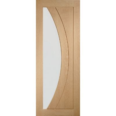 Salerno Pre-Finished Internal Oak Door with Clear Glass