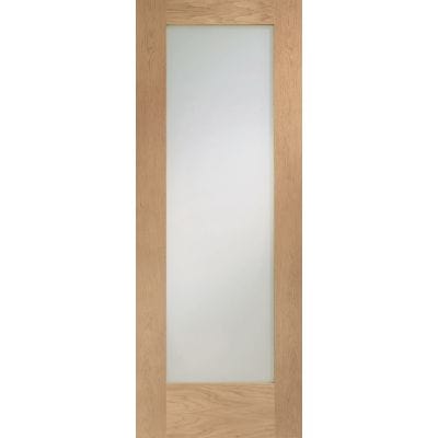 Pattern 10 Pre-Finished Internal Oak Door with Clear Glass