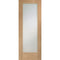 Pattern 10 Pre-Finished Internal Oak Door with Clear Glass