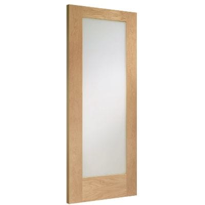 Pattern 10 Unfinished Internal Oak Door with Obscure Glass