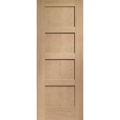 Shaker 4 Panel Pre-Finished Internal Oak Fire Door