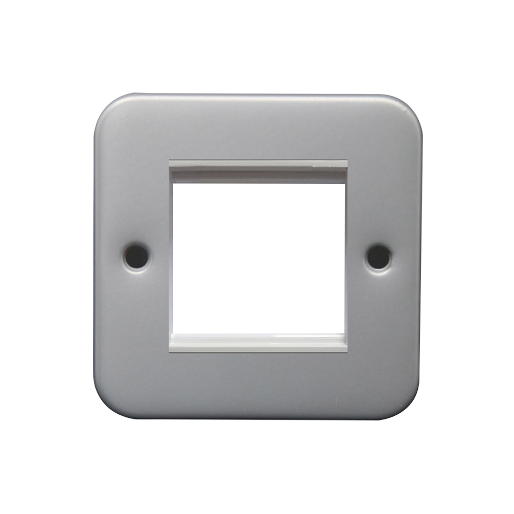 Caradok 1G 2 Module Data Frame c/w Back Box Metalclad