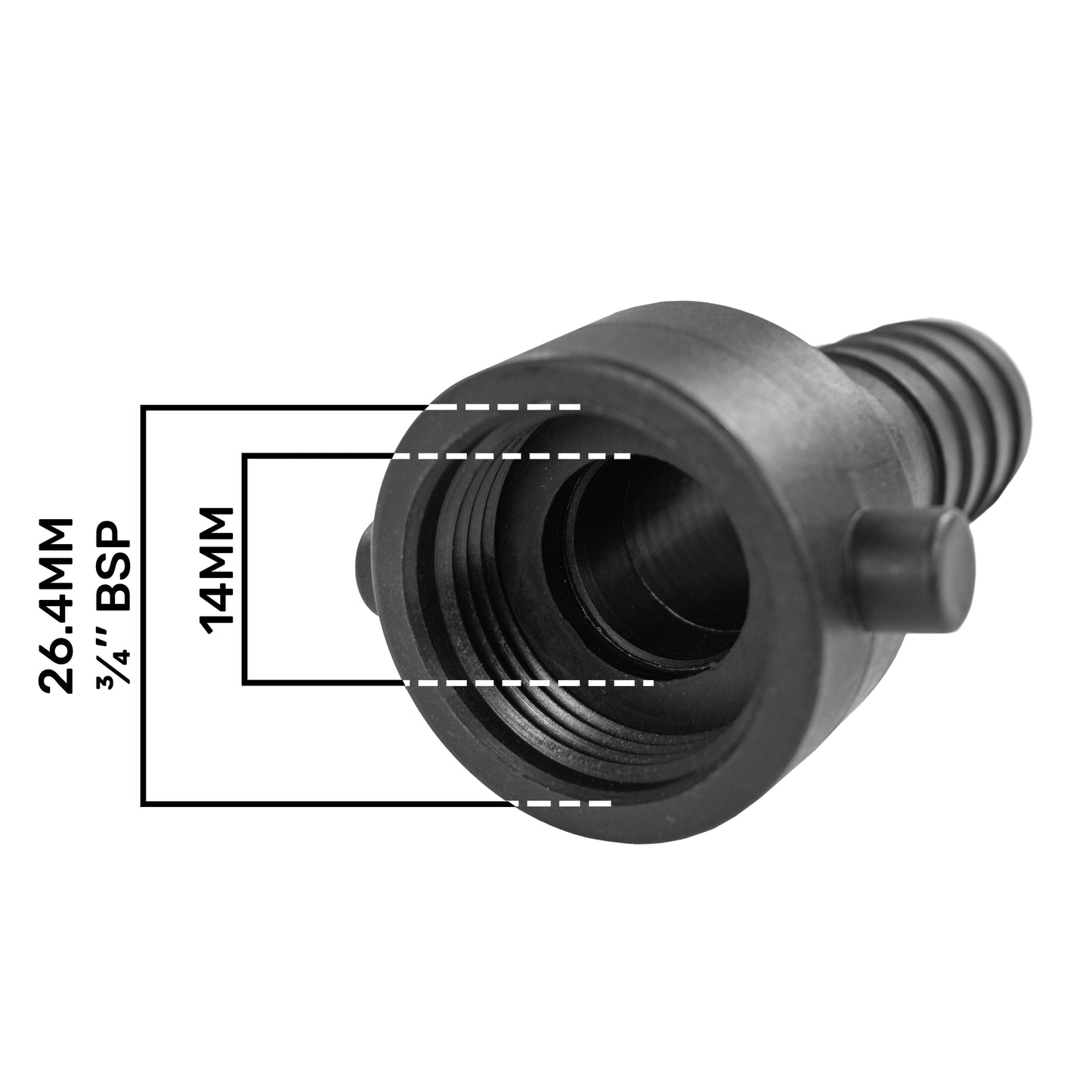 Pond Straight Connector 3/4" BSPF - 19mm