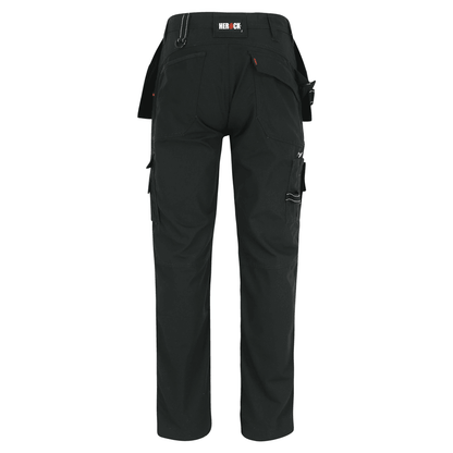 Herock Dagan Short Leg Water-Repellent Holster Pocket Kneepad Trousers Black 32" Waist 28" Leg