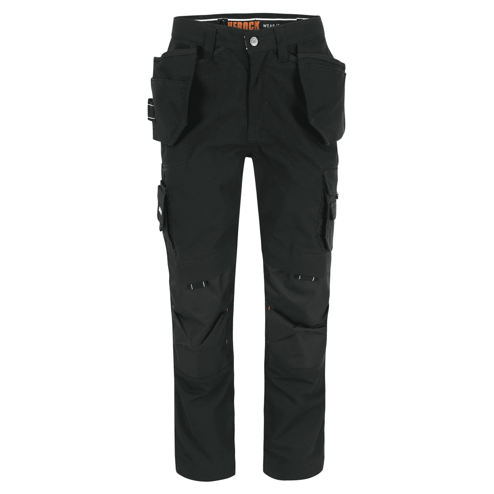 Herock Dagan Short Leg Water-Repellent Holster Pocket Kneepad Trousers Black 32" Waist 28" Leg