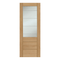 Palermo Essential 2XG Unfinished Internal Oak Door with Clear Etched Glass