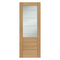 Palermo Essential 2XG Pre-Finished Internal Oak Door with Clear Etched Glass