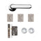 Parga Polished Chrome Mortice Door Handle Kit