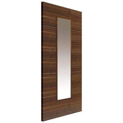 Parisienne Walnut Pre Finished Glazed Internal Door - All Sizes