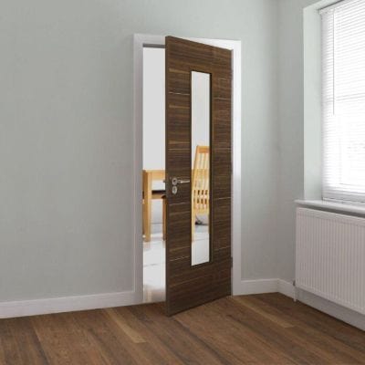 Parisienne Walnut Pre Finished Glazed Internal Door - All Sizes