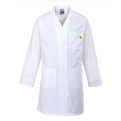 Portwest AS10 Anti-Static ESD Stud Front Coat Various Colours