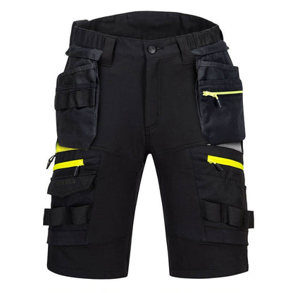 Portwest DX444 4-Way Stretch Holster Pocket Shorts Black, Waist 40"