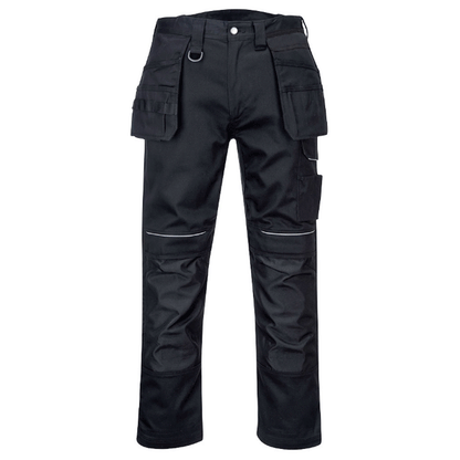 Portwest PW347 PW3 Cotton Work Holster Pocket Kneepad Work Trouser Black, 44" Waist 31" Leg