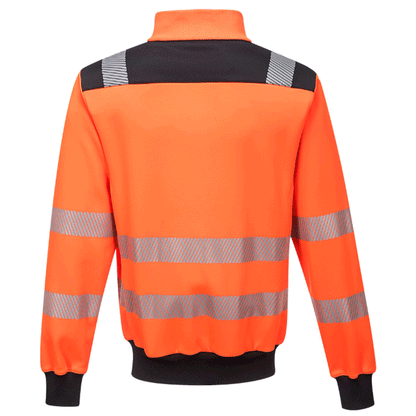Portwest PW370 PW3 Hi-Vis Work Sweatshirt Orange/Black Medium