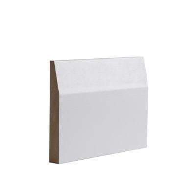 White Primed Half Splayed Skirting - 145mm x 16mm x 3.6m (Pack of 4)