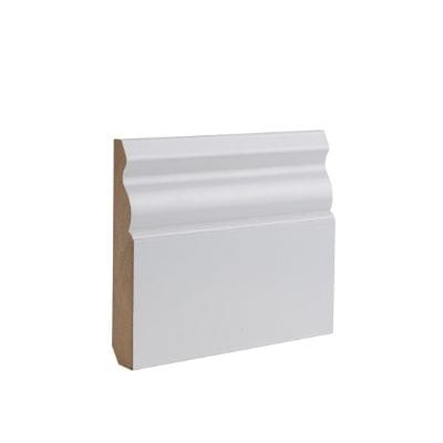 White Primed Ulysses Skirting - 145mm x 18mm x 3.6m (Pack of 4)