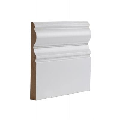 White Primed Victoriana Skirting - 145mm x 18mm x 3.6m (Pack of 4)