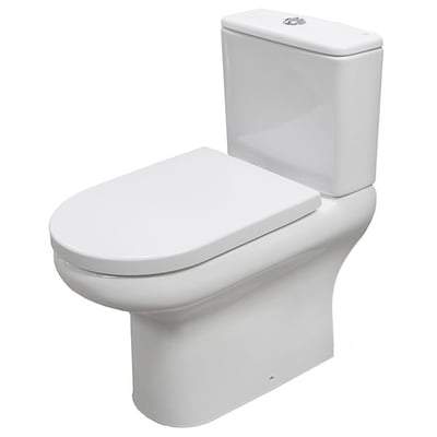 Deluxe 45cm High Close Coupled Full Access WC Pan in Alpine White