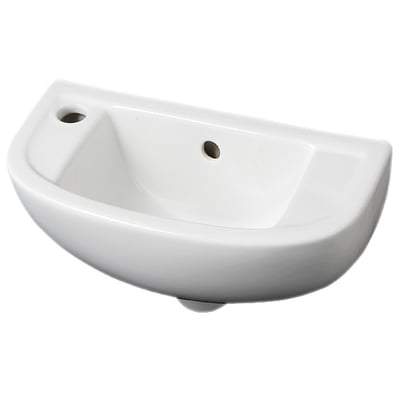 45cm Slim Line Basin 1 Tap Hole in Alpine White